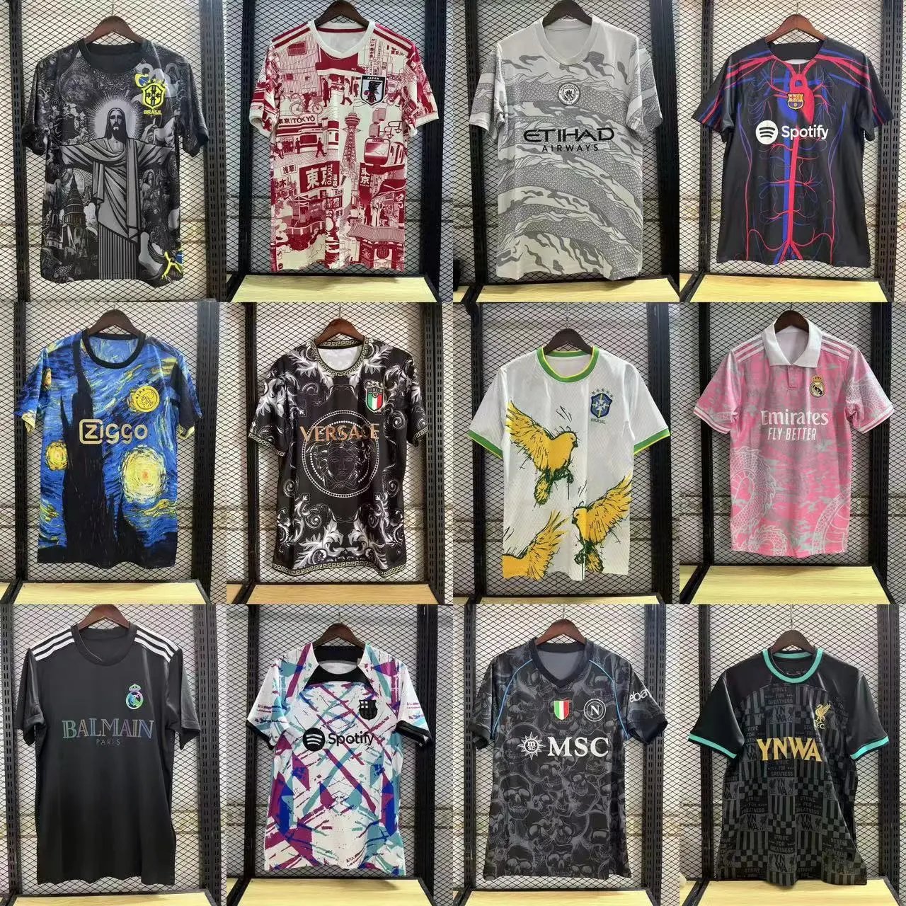 Real Madrid Barcelona Brazil Italy Manchester City Liverpool Inter Milan Ajax Football Special Edition Jersey  