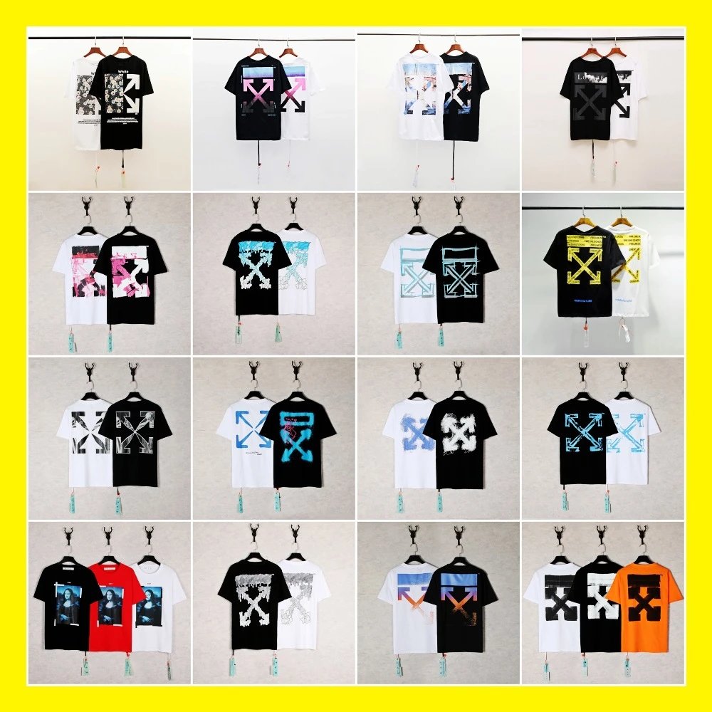 Classic Gradient Arrow Dissolving Graffiti Warning Line Religious Couple Short Sleeve T-Shirt  