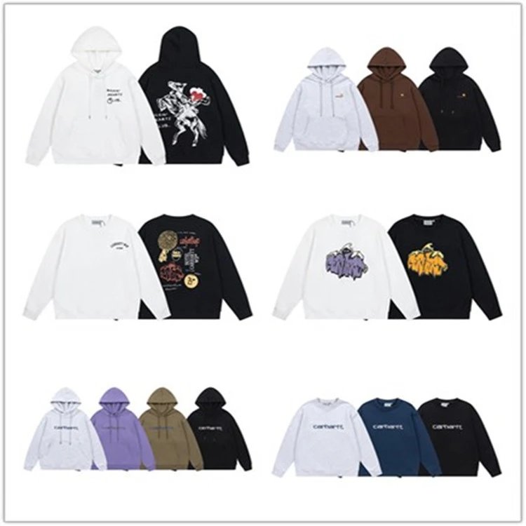 Solid Color Hooded Couple Terry Sweater Men's and Women's Spring and Autumn Trendy Loose Jacket  