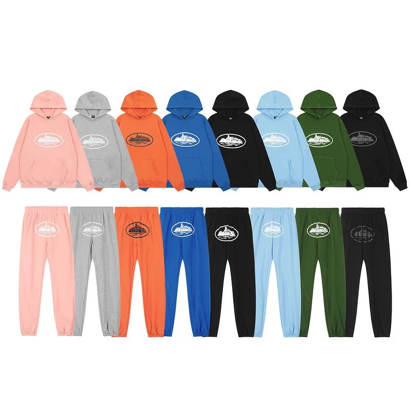 Terry hooded sweatshirt Trendy casual sweatpants for men and women  