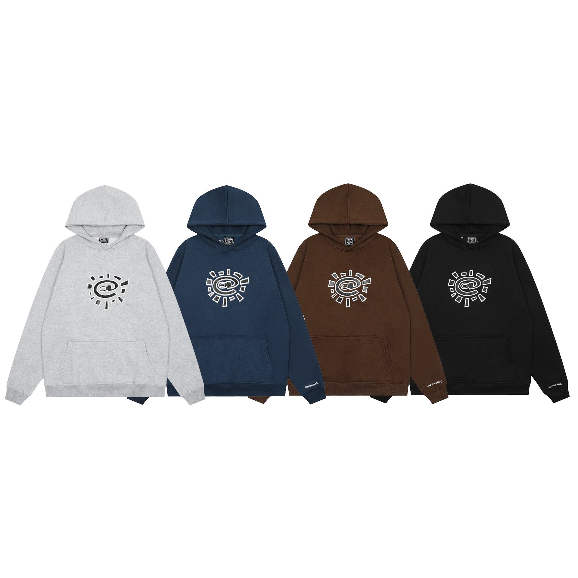 High street hooded sweatshirt for men and women, casual loose trousers  